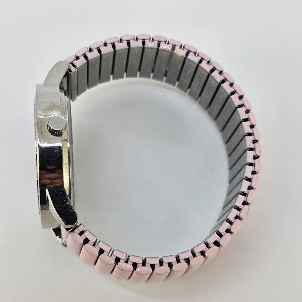 Women's Watch 36MM Pink Dial Pink Stretch Metal Band 5.75